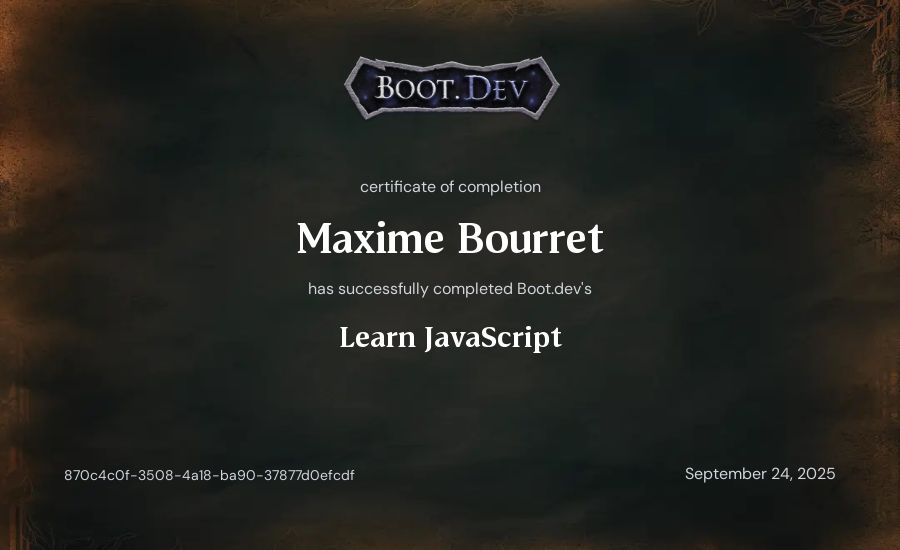JavaScript Certification
