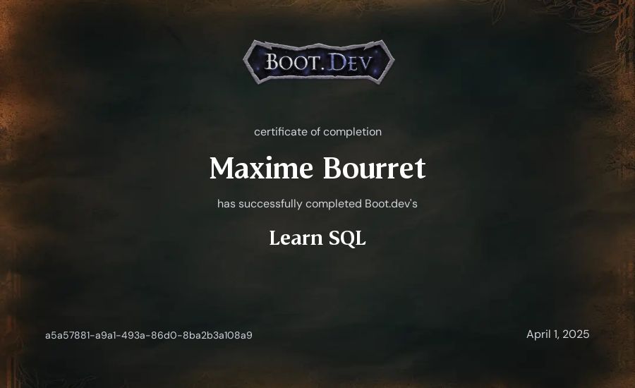 SQL Certification